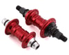 Image 1 for Profile Racing Mini Cassette Hub Set (Red) (Chromoly Driver) (3/8" x 100mm, 14 x 110mm) (36H) (9T)